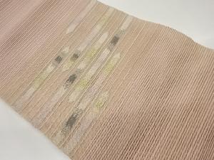 絽綴れ縞に横段模様織出し名古屋帯